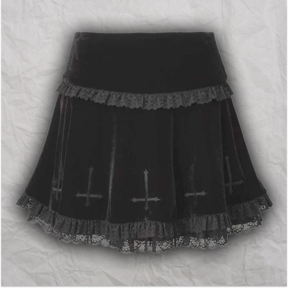 Rebel Halo Pleated Mini Skirt