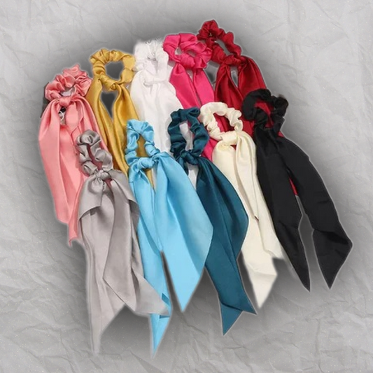 Silky Bow Ribbon Scrunchie