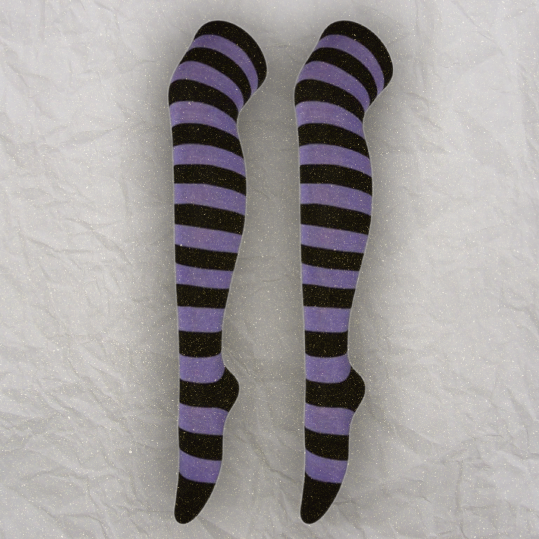 Femboyish Purple Guy Cosplay Thigh Highs