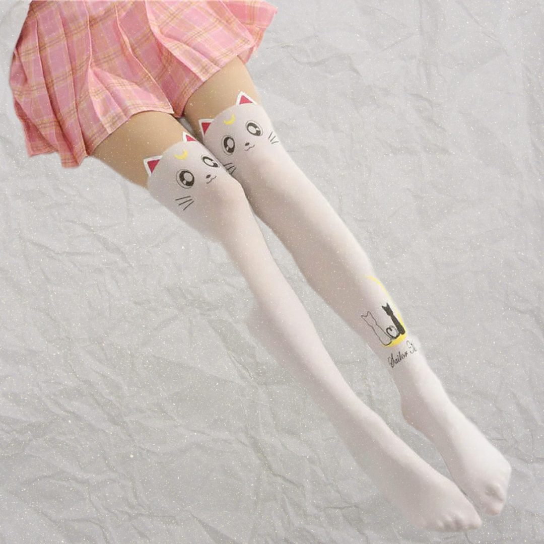 Lolita-Strumpfhose „Moonlit Whiskers“