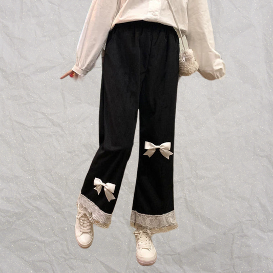 Cherry Blossom Corduroy Pants