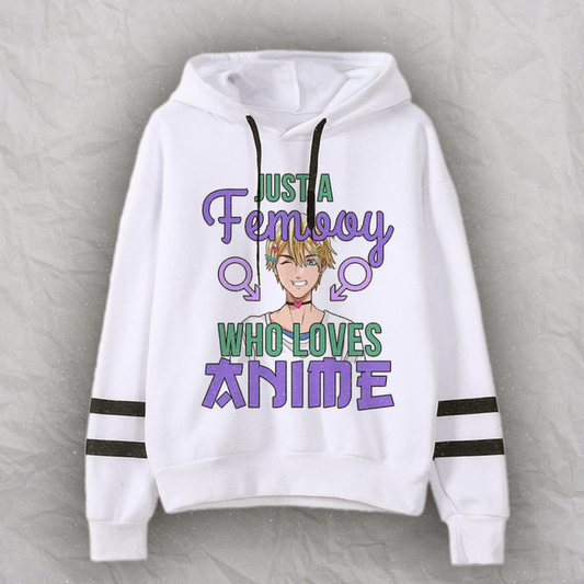 „Nur ein Femboy, der Anime liebt“ Hoodie