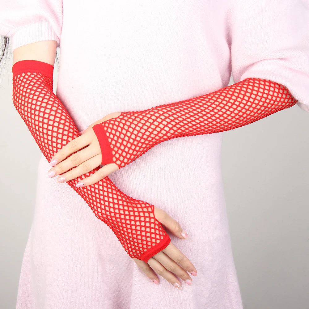 Rebel Lace Fishnet Gloves