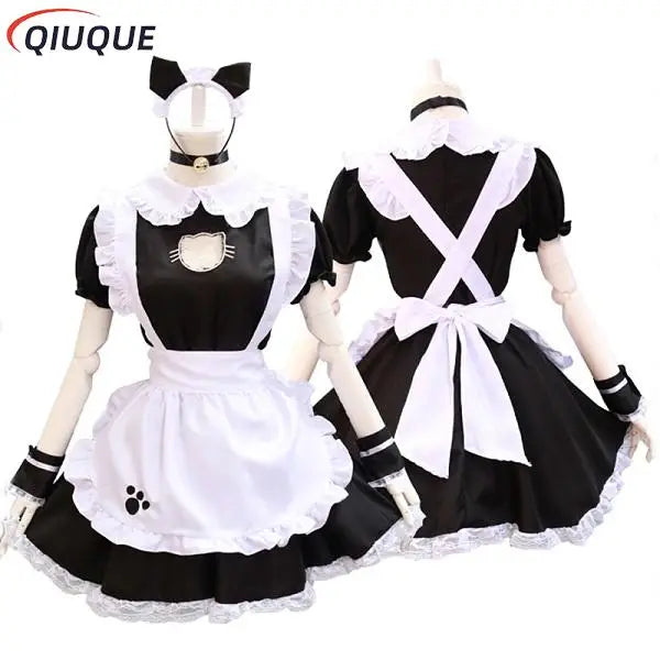 Midnight Whiskers Lolita Cat Maid Dress