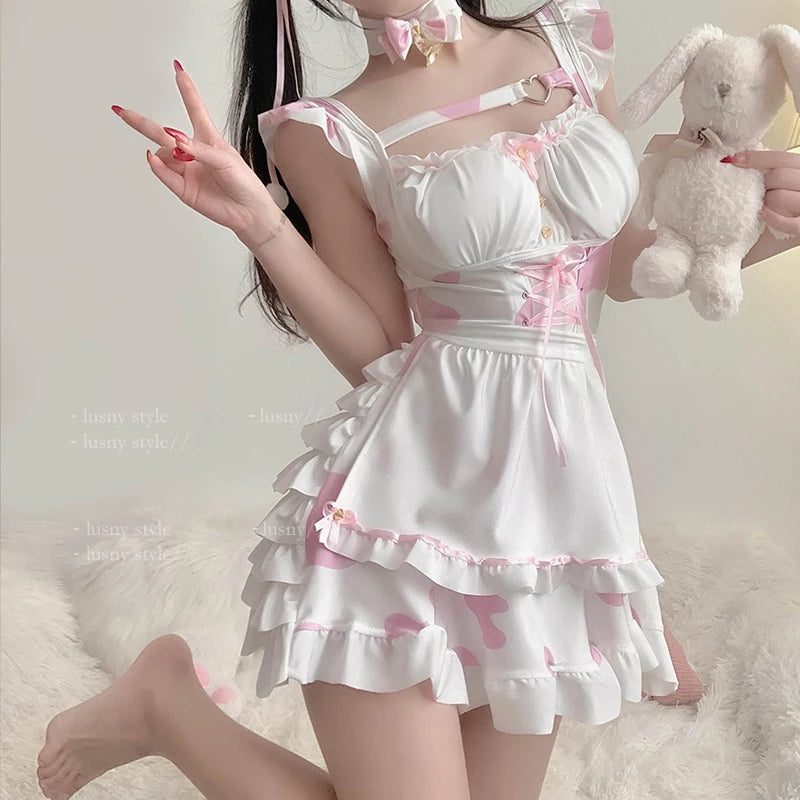 Conjunto de cosplay de sirvienta lolita conejita de azúcar