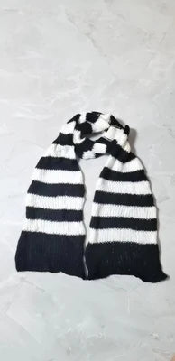 Eclipse Striped Gothic Knit Scarf