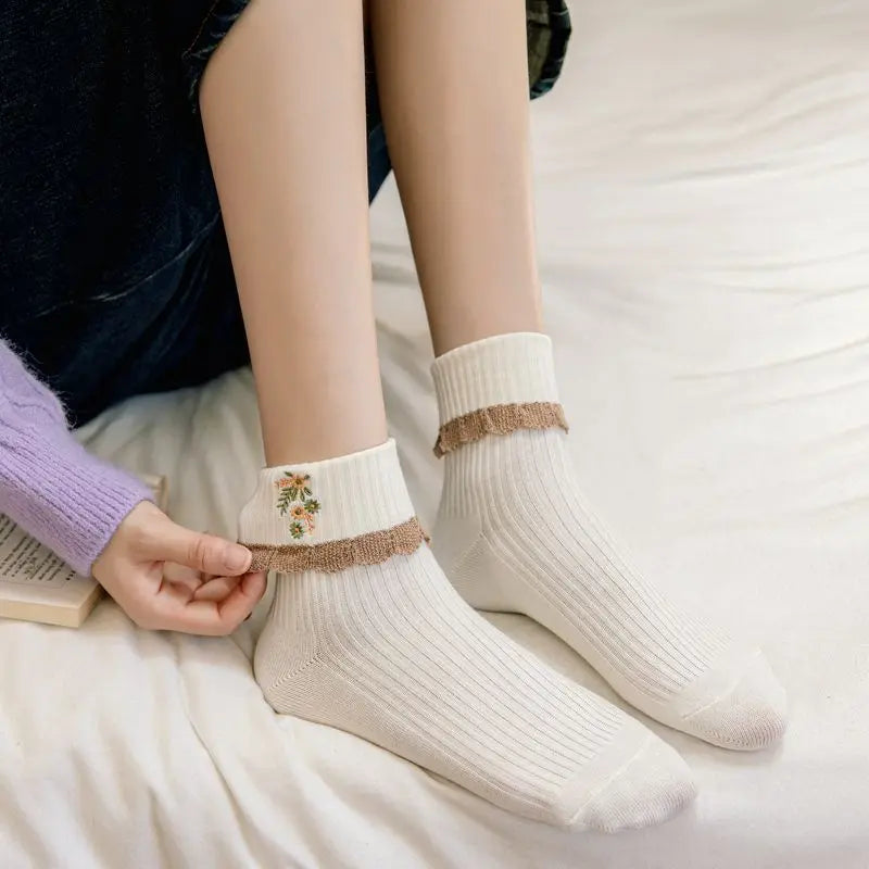 Blossom Lace Long Socks