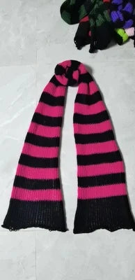 Eclipse Striped Gothic Knit Scarf