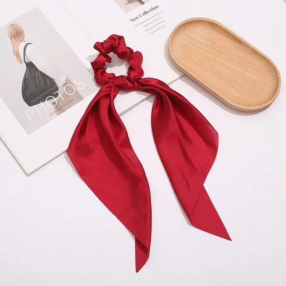 Silky Bow Ribbon Scrunchie