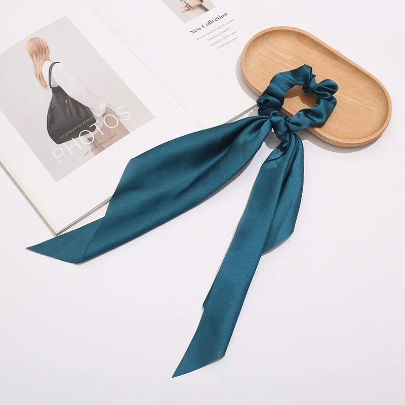 Silky Bow Ribbon Scrunchie