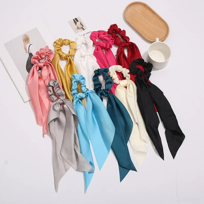 Silky Bow Ribbon Scrunchie