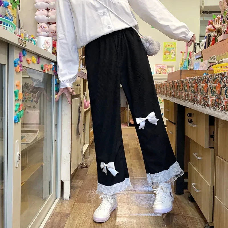 Cherry Blossom Corduroy Pants