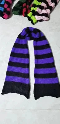 Eclipse Striped Gothic Knit Scarf