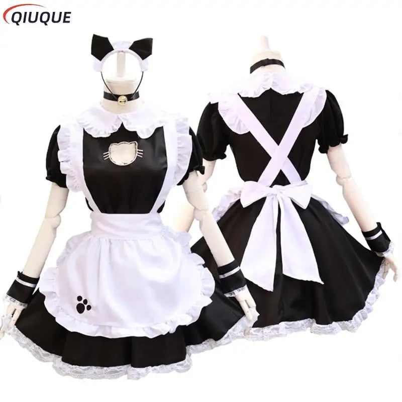 Midnight Whiskers Lolita Cat Maid Dress