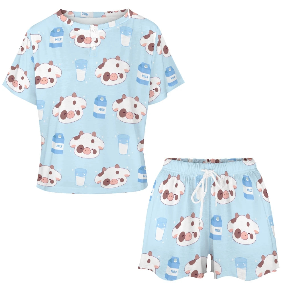 Moo-dorable Summer Pajama Set 🐄