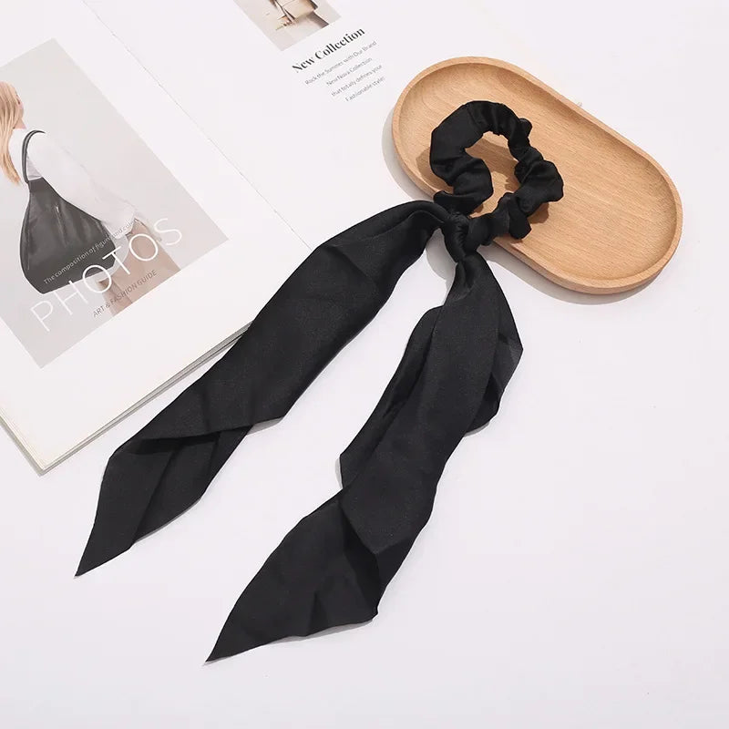 Silky Bow Ribbon Scrunchie