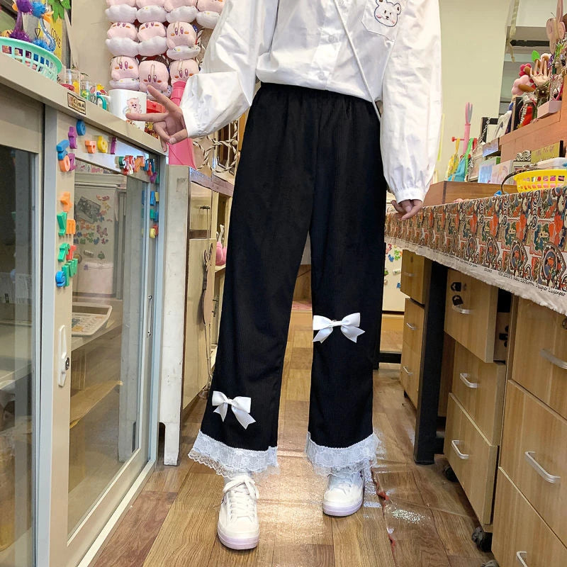 Cherry Blossom Corduroy Pants