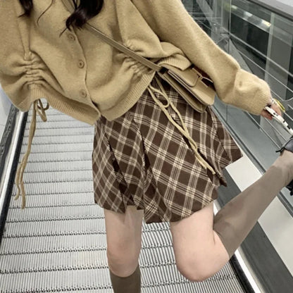 Maple Plaid Preppy Skirt