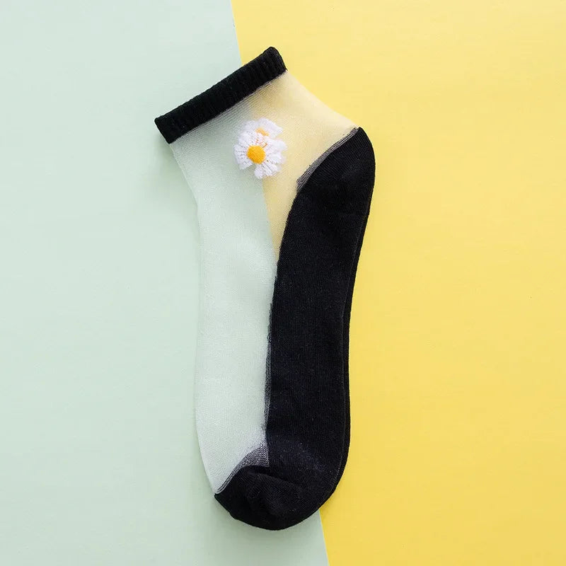 Daisy Whisper Sheer Socks