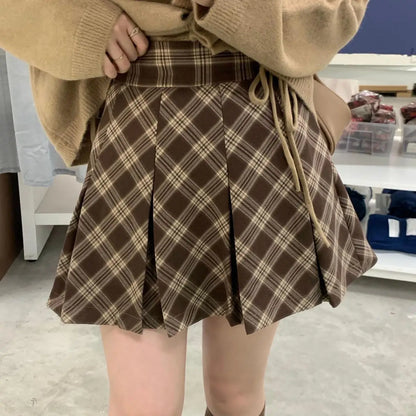 Maple Plaid Preppy Skirt