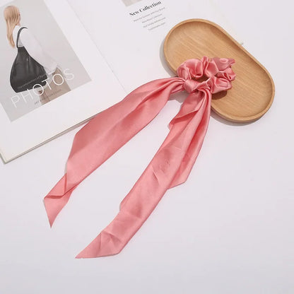 Silky Bow Ribbon Scrunchie