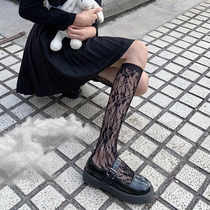 Ethereal Lace Under-Knee Socks