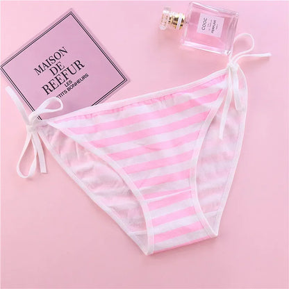 Stripe Delight Lace-Up Briefs