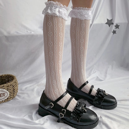 Lace Charm Vintage Knit Socks