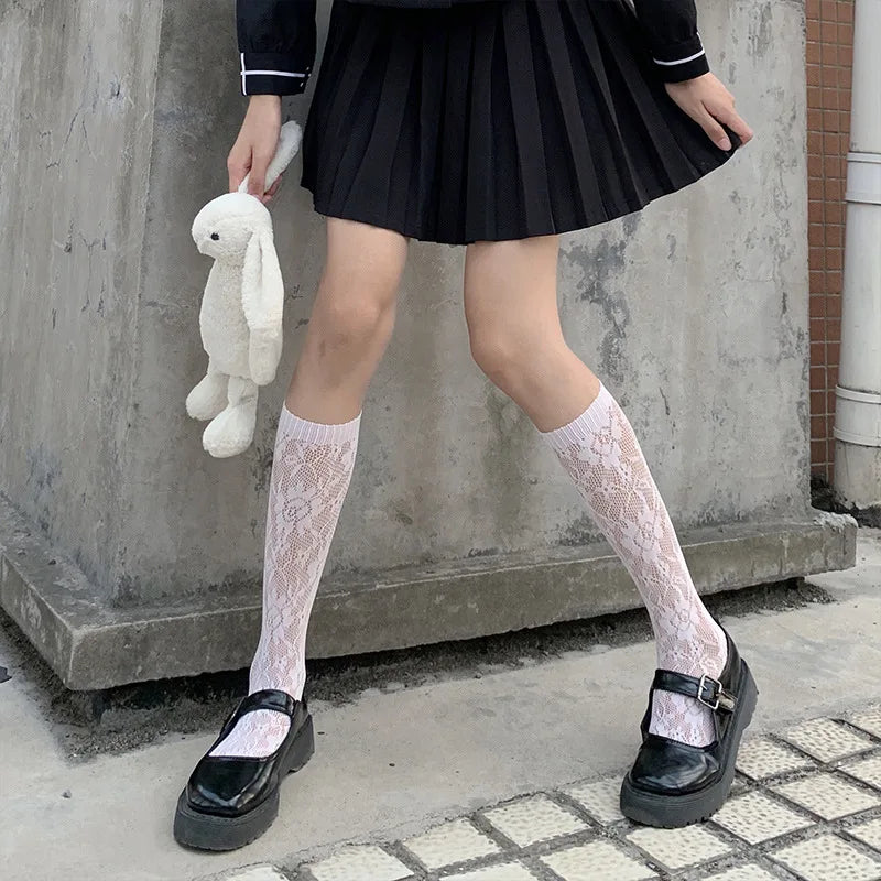 Ethereal Lace Under-Knee Socks