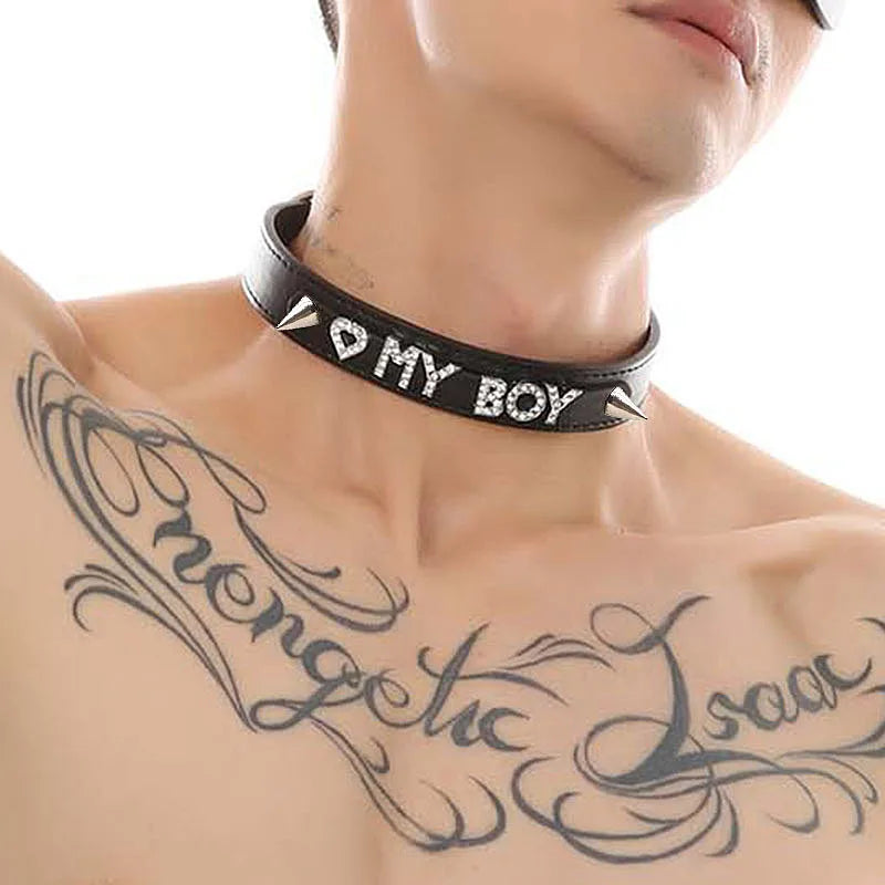 Good Boy Punk Rivet Choker