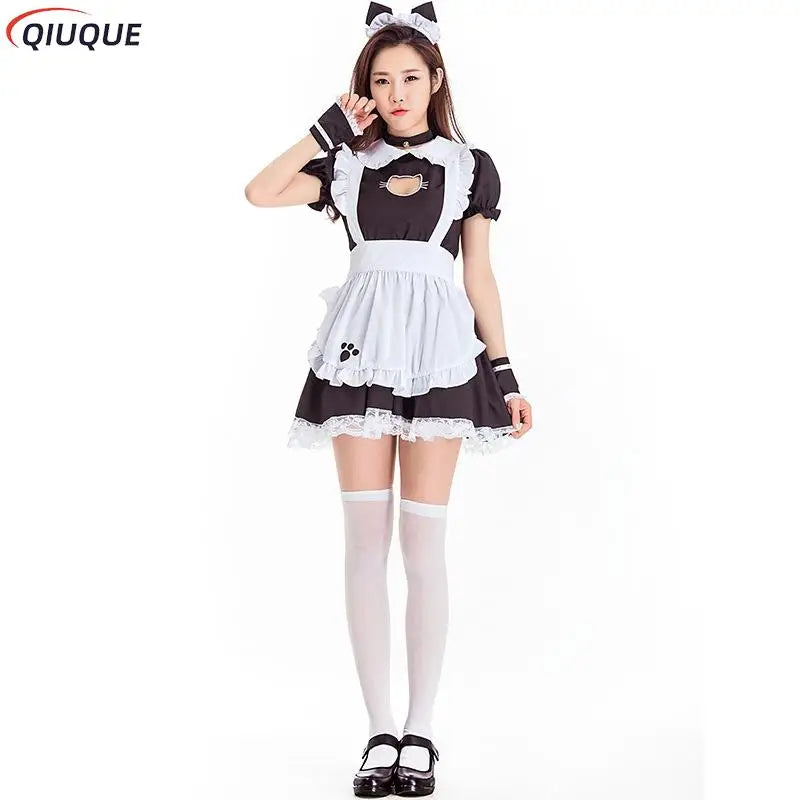 Midnight Whiskers Lolita Cat Maid Dress