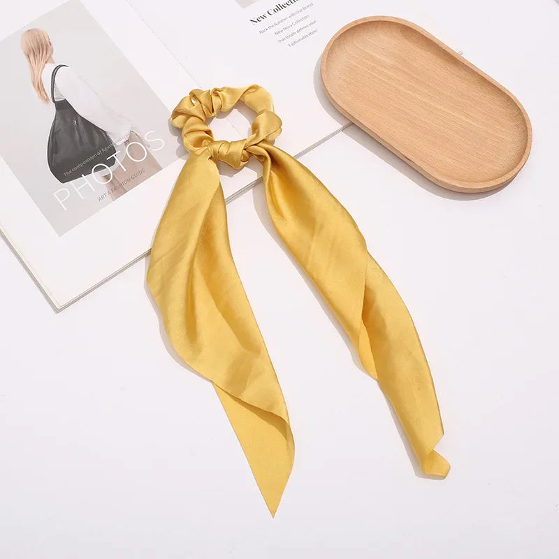 Silky Bow Ribbon Scrunchie