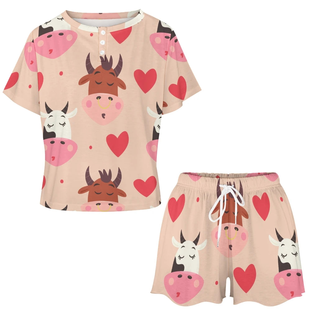 Moo-dorable Summer Pajama Set 🐄