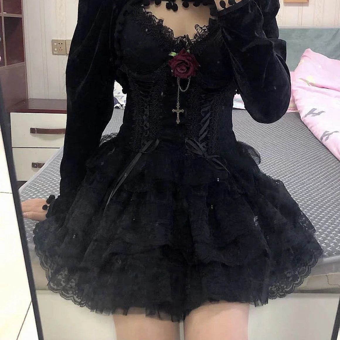 Shadow Lace Tutu Corset