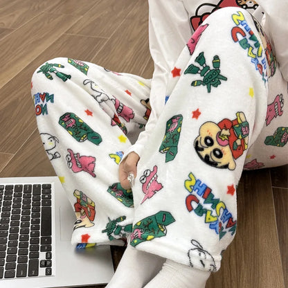 Crayon Shin-Chan – Gemütliche Pyjamahose aus Flanell