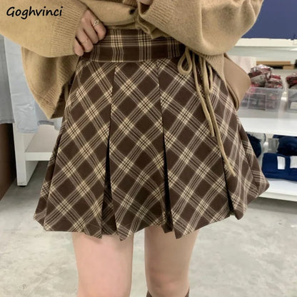 Maple Plaid Preppy Skirt