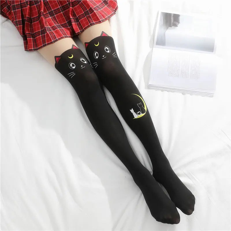 Moonlit Whiskers Lolita Tights