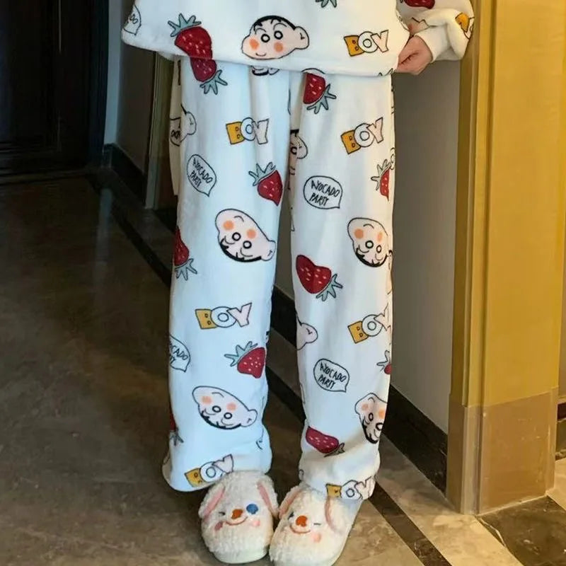 Crayon Shin-Chan Cozy Flannel Pajama Pants